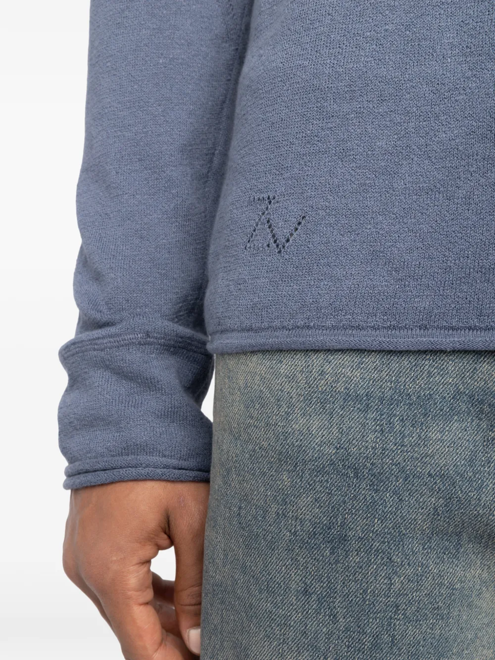 Zadig&Voltaire Trui met logodetail en lange mouwen Blauw