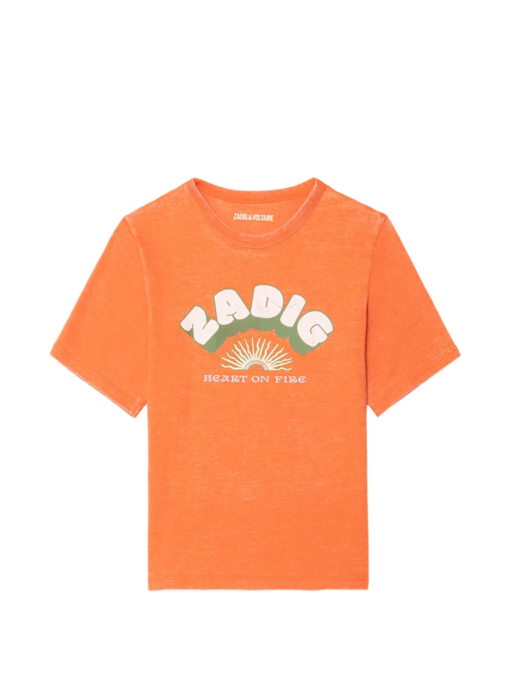 Zadig&Voltaire T-shirt Niels con stampa - Arancione