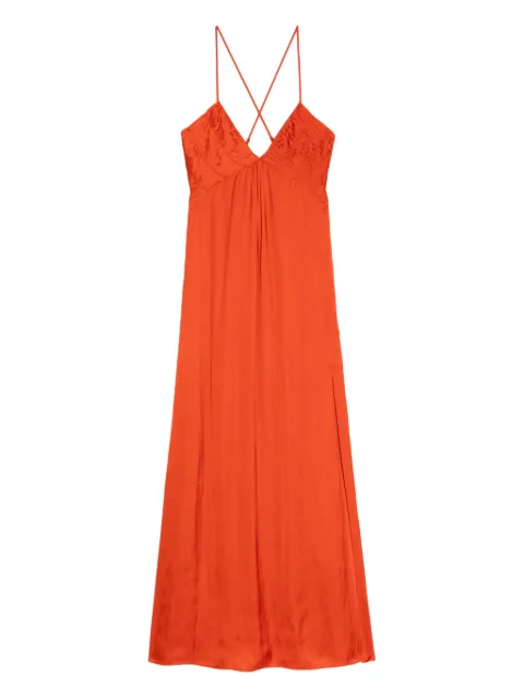 Zadig&Voltaire robe longue froncée à fines bretelles