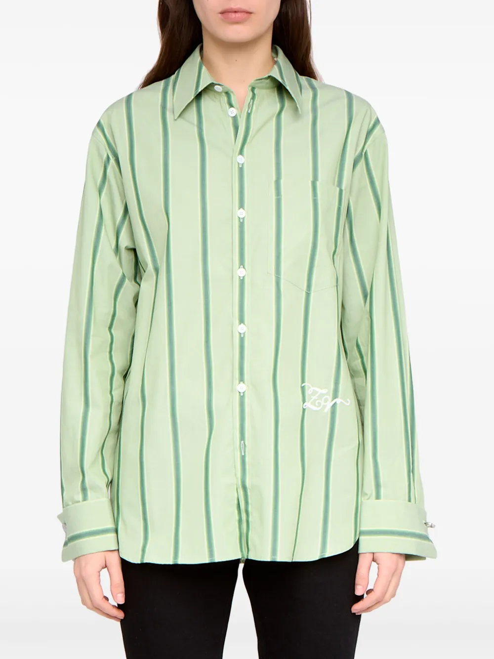 Zadig&Voltaire Morning gestreepte blouse Groen