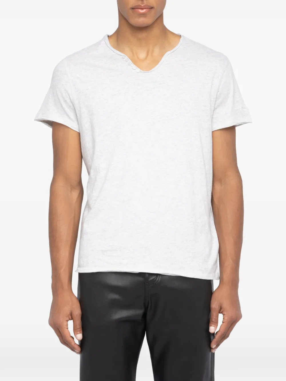 Zadig&Voltaire Monastir Henley T-shirt Grijs
