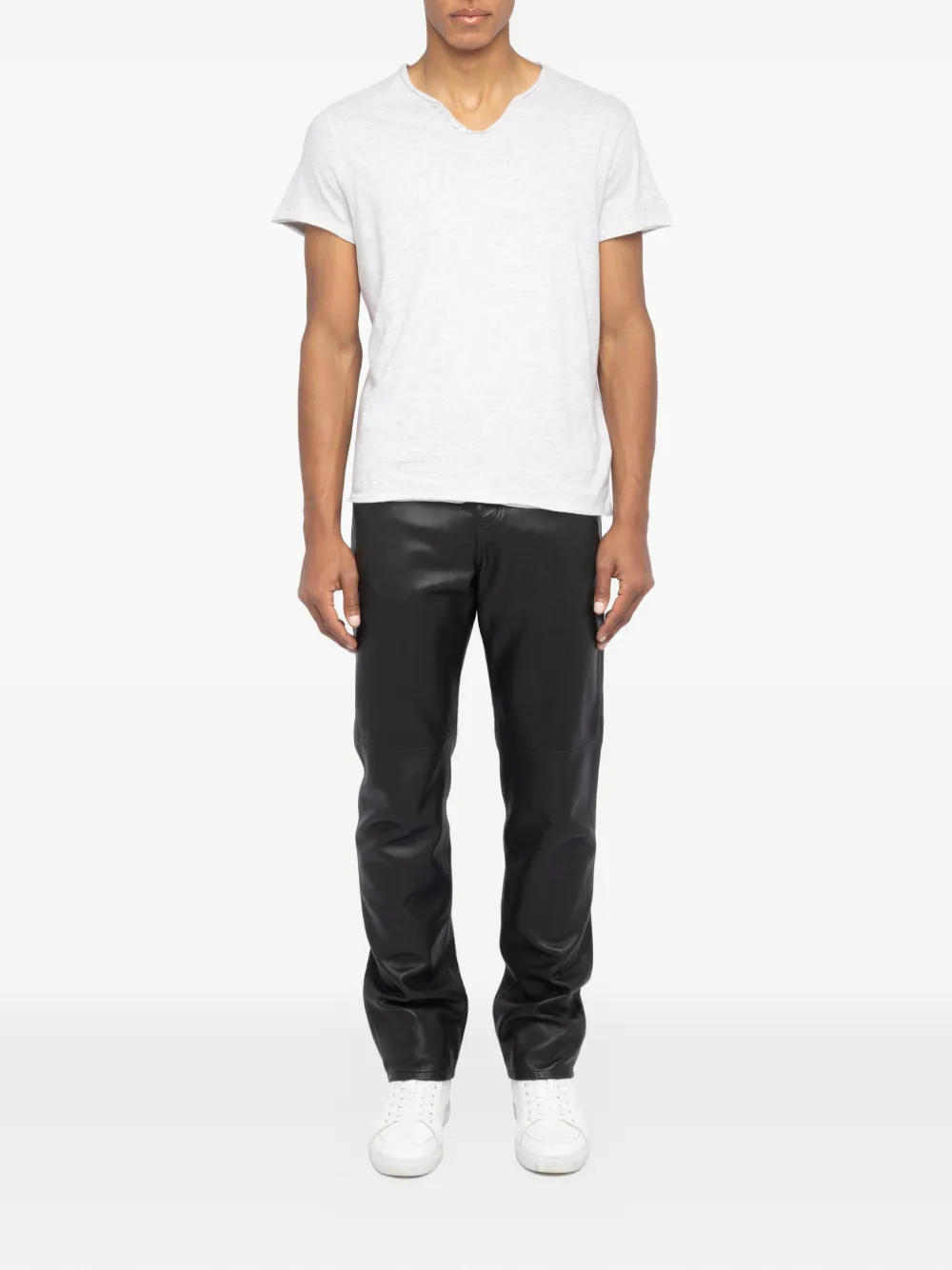 Zadig&Voltaire Monastir Henley T-shirt - Grijs