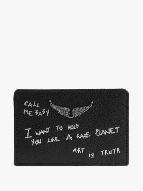 Zadig&Voltaire ZV Pass graffiti card holder