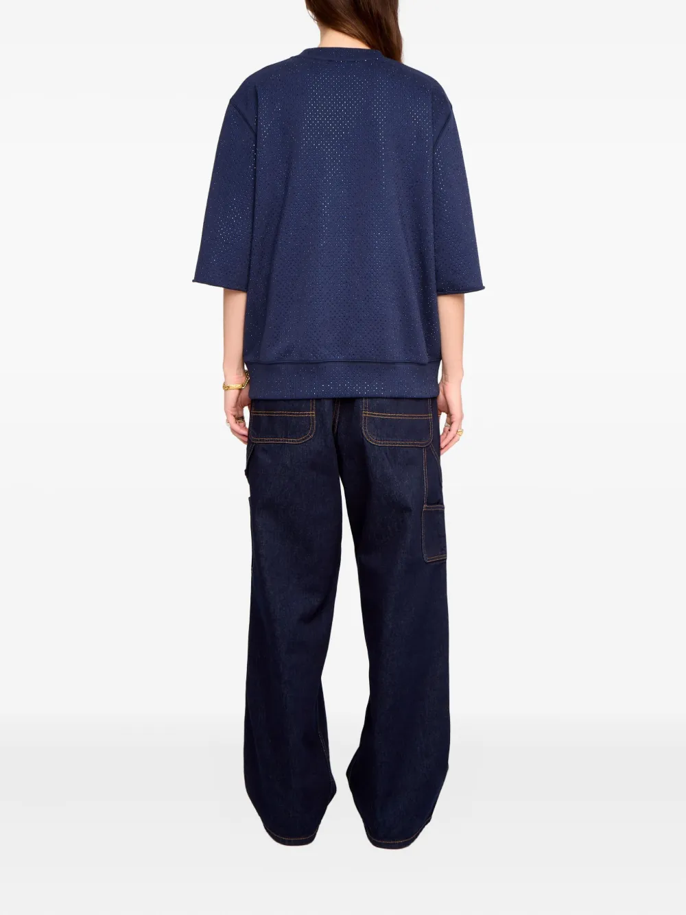 Zadig&Voltaire Edmond sweater met stras Blauw