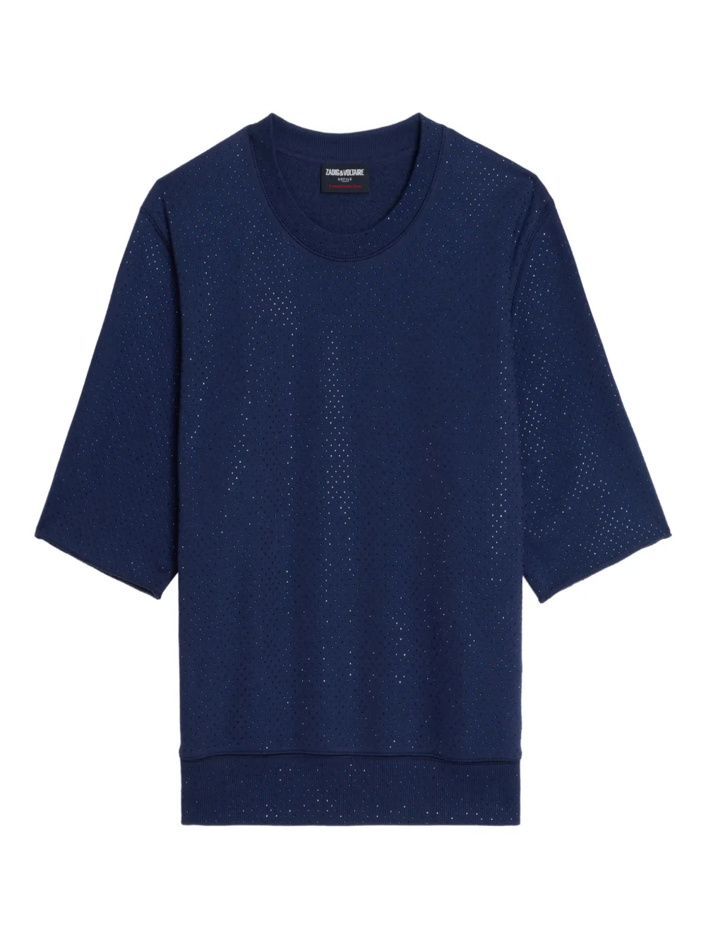 Zadig&Voltaire Felpa Edmond con strass - Blu