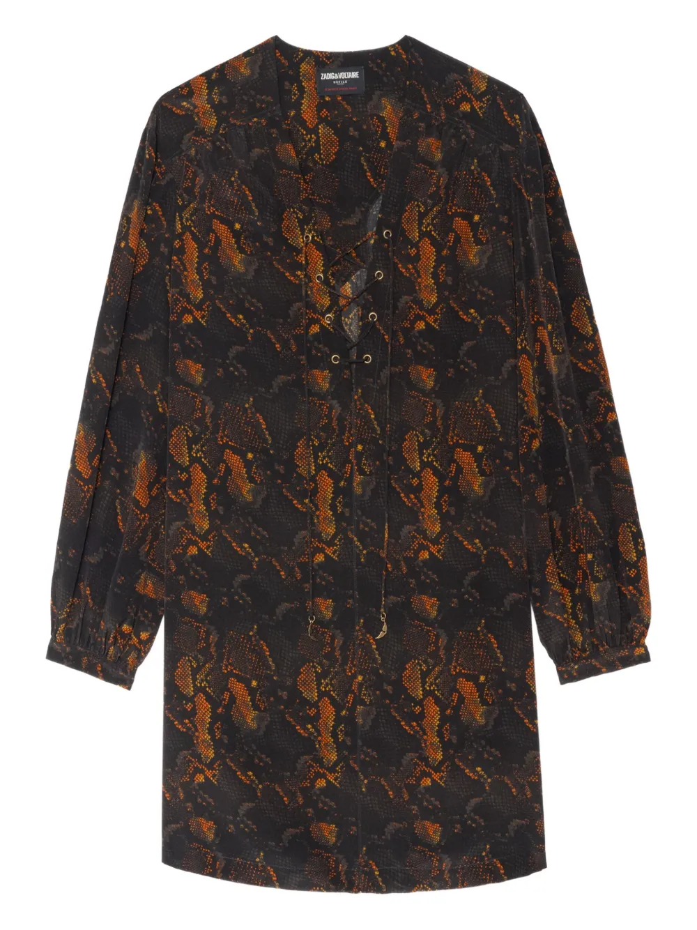 Zadig&Voltaire Ramela lace-up python dress | Black | Image 1