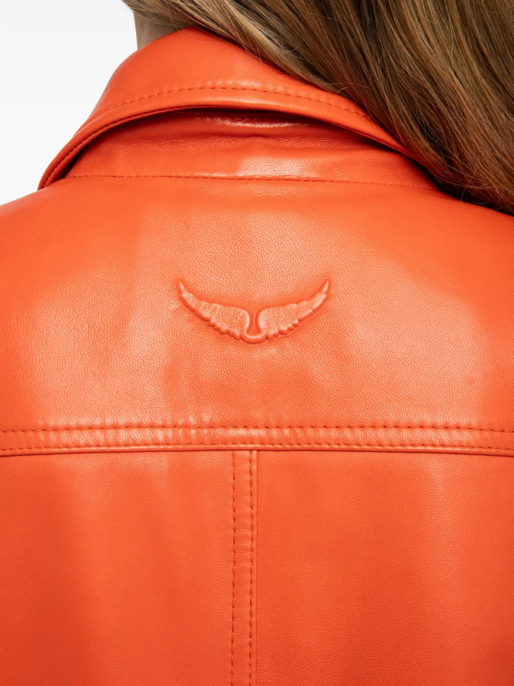 Zadig&Voltaire Liams leren jack Oranje