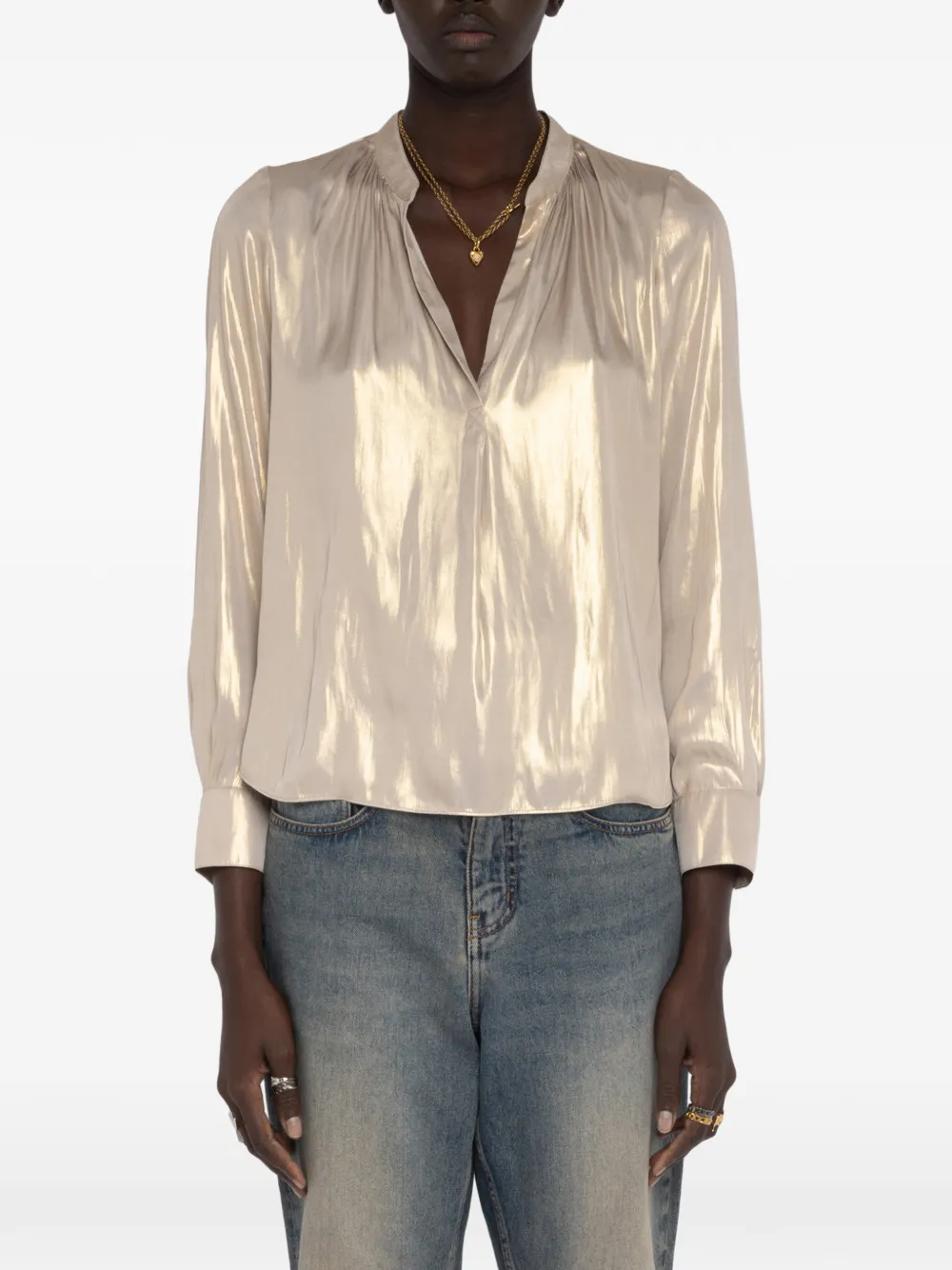 Zadig&Voltaire Tink top met V-hals Goud