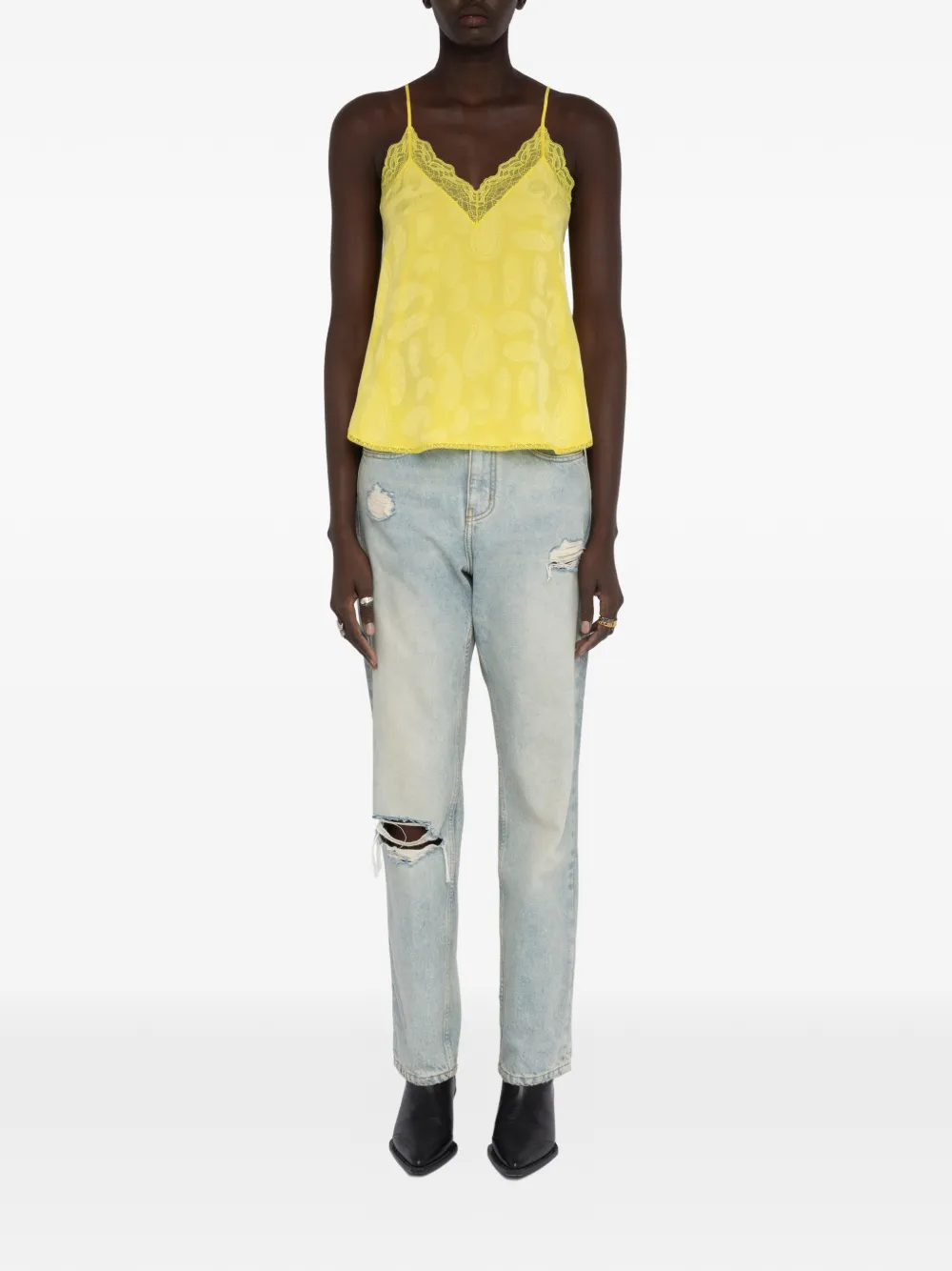 Zadig&Voltaire Christy top met paisley-print Geel
