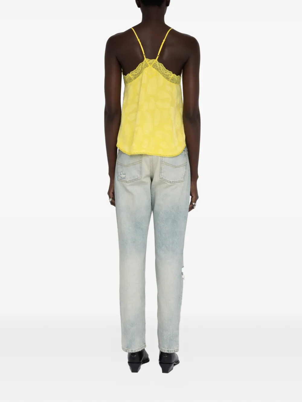 Zadig&Voltaire Christy top met paisley-print Geel