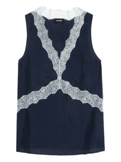Zadig&Voltaire Tasao lace-trim top