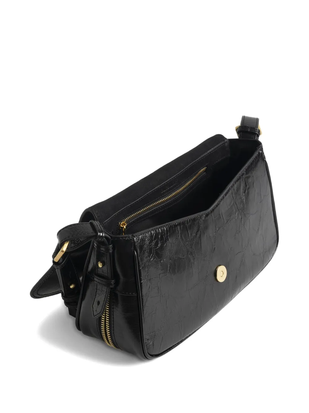 Zadig&Voltaire Wings gelakte crossbodytas Zwart