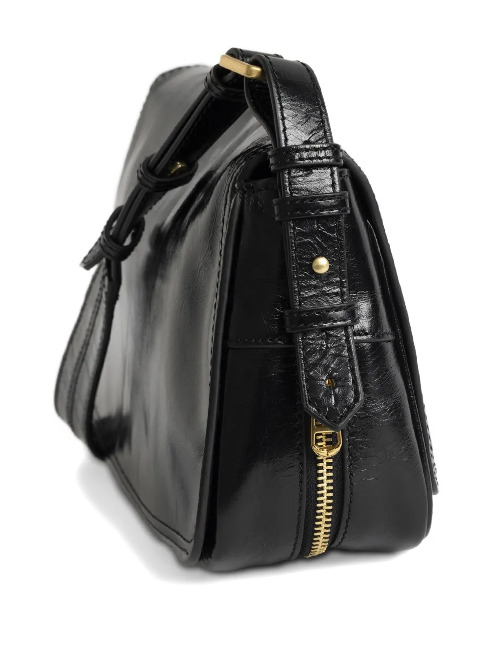 Zadig&Voltaire Wings gelakte crossbodytas Zwart