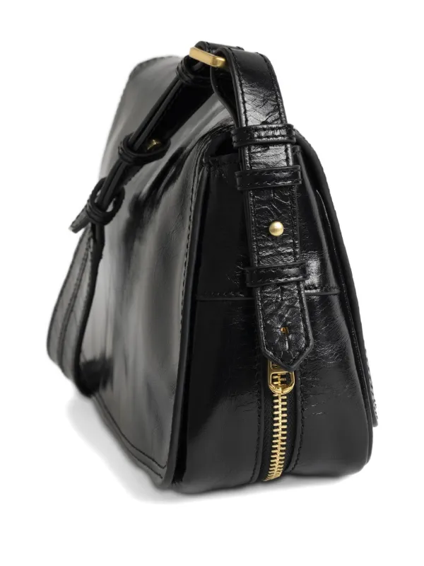 Zadig&Voltaire Le Zouzou Retro Patent Bag | Black | FARFETCH