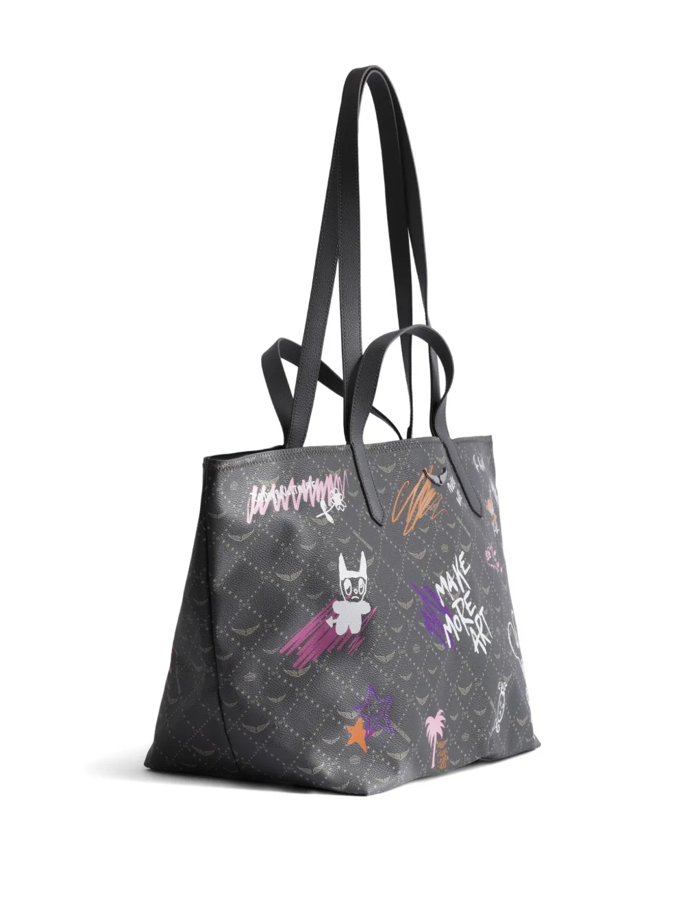 Zadig & Voltaire Z Extra Large Monogram Shopper Tote In Multi