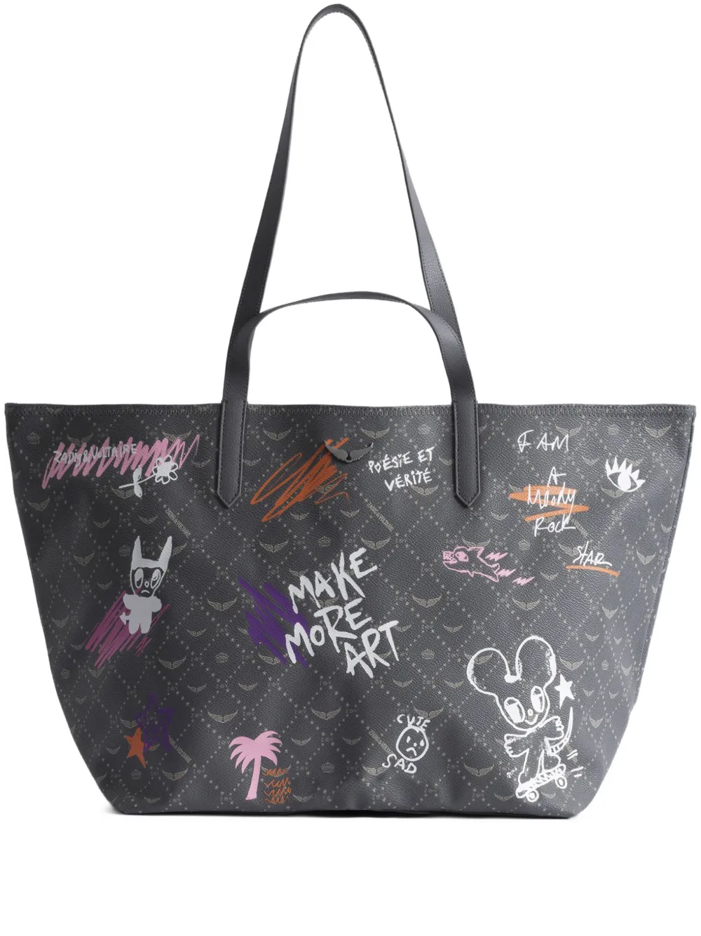 Zadig&Voltaire XL Z Shopper monogram tote bag | Grey | Image 1