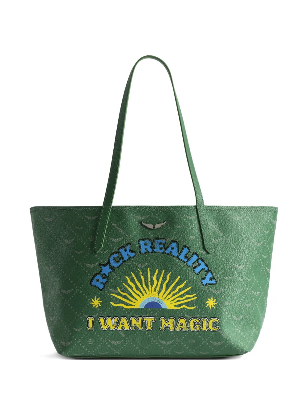 Zadig&Voltaire Borsa tote con monogramma - Verde