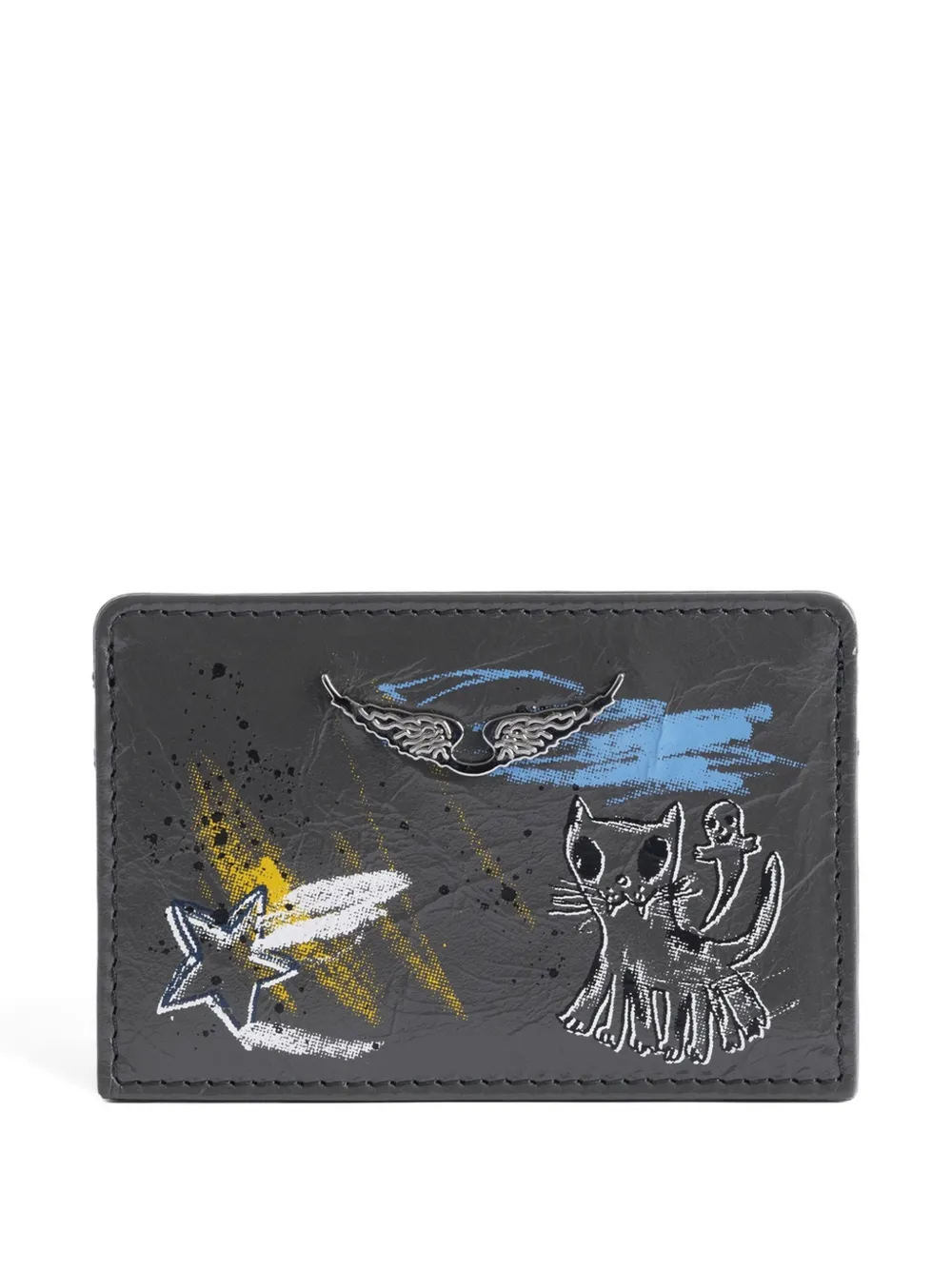 Zadig&Voltaire graphic-print cardholder - Grijs