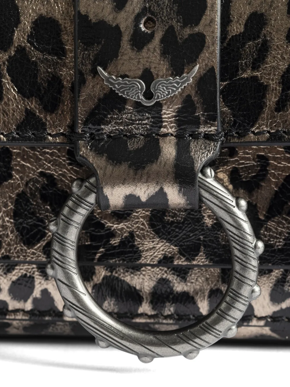 Zadig&Voltaire Kate clutch met luipaardprint Bruin