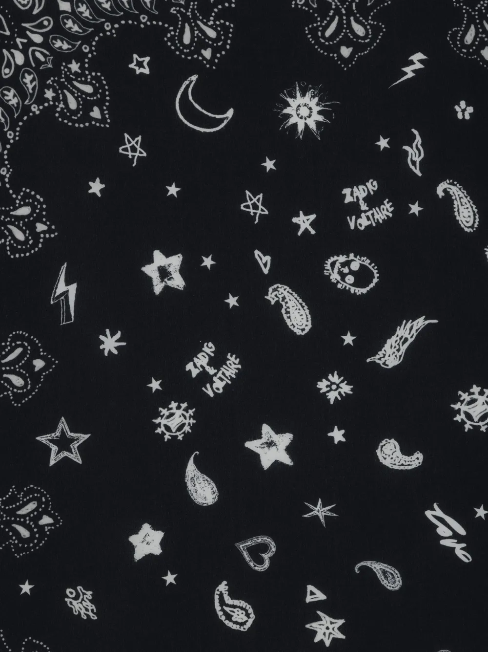 Zadig&Voltaire printed scarf - Zwart