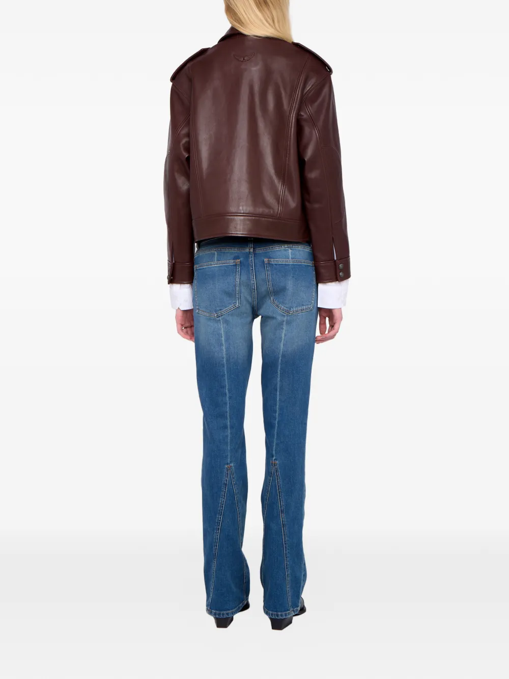 Zadig&Voltaire Kimo leren jack Rood