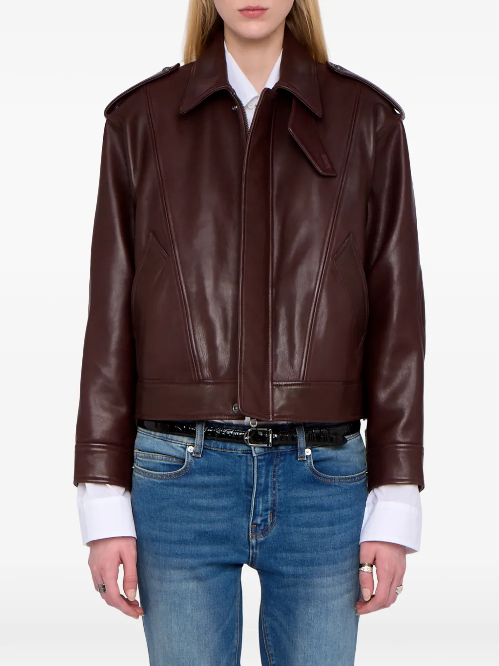  Zadig&voltaire Kimo Button Leather Jacket - Red 