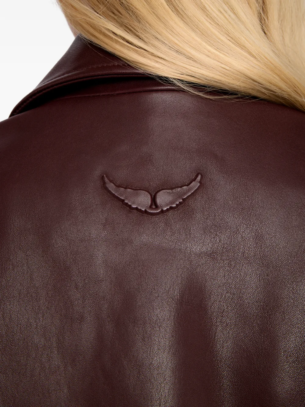 Zadig&Voltaire Kimo leren jack Rood