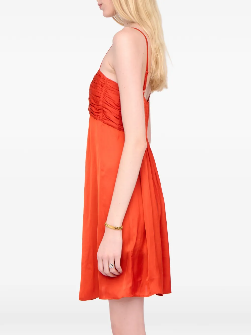 Zadig&Voltaire Rippies mini-jurk met ruches Oranje