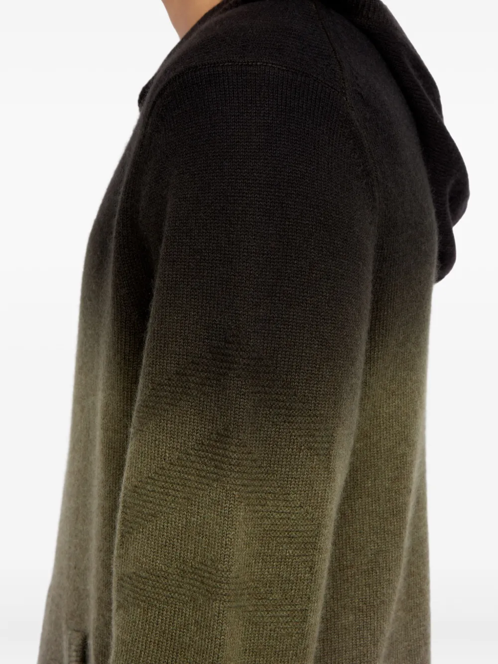 Zadig&Voltaire Dip Dye Clash LC gebreide hoodie Groen