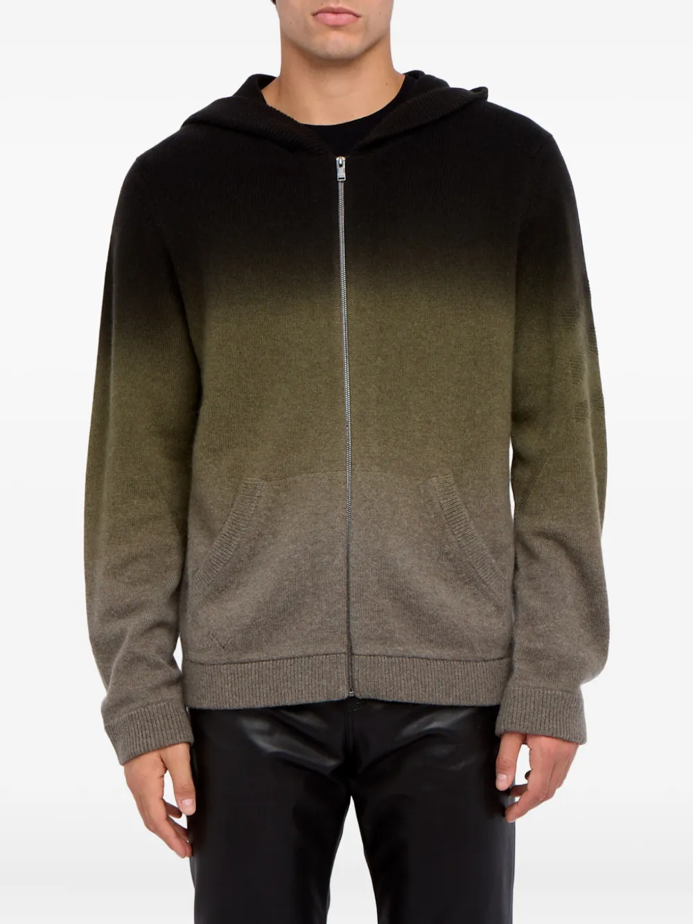 Zadig&Voltaire Dip Dye Clash LC gebreide hoodie Groen