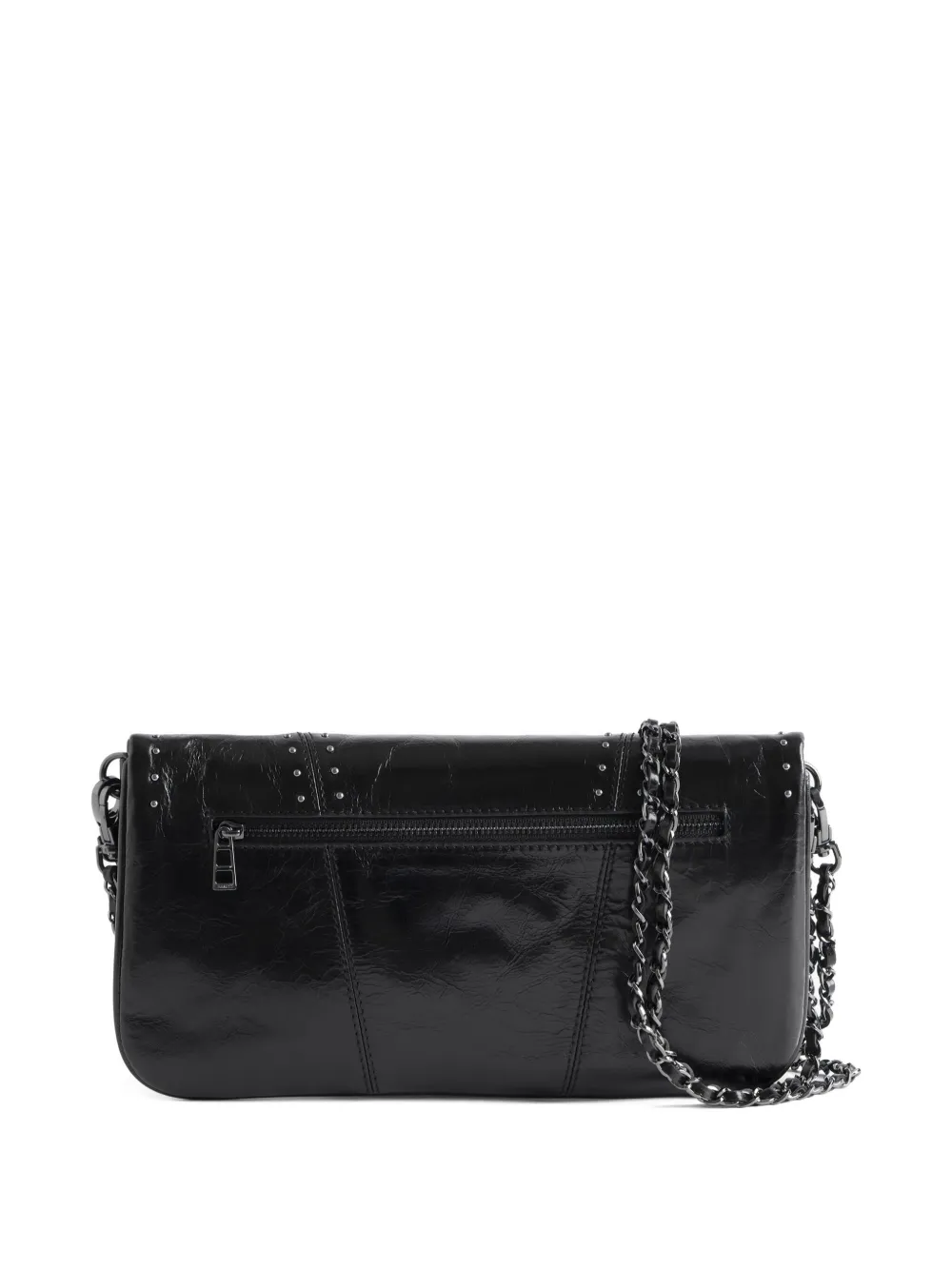 Zadig&Voltaire Rock Vintage Wings clutch met studs - Zwart