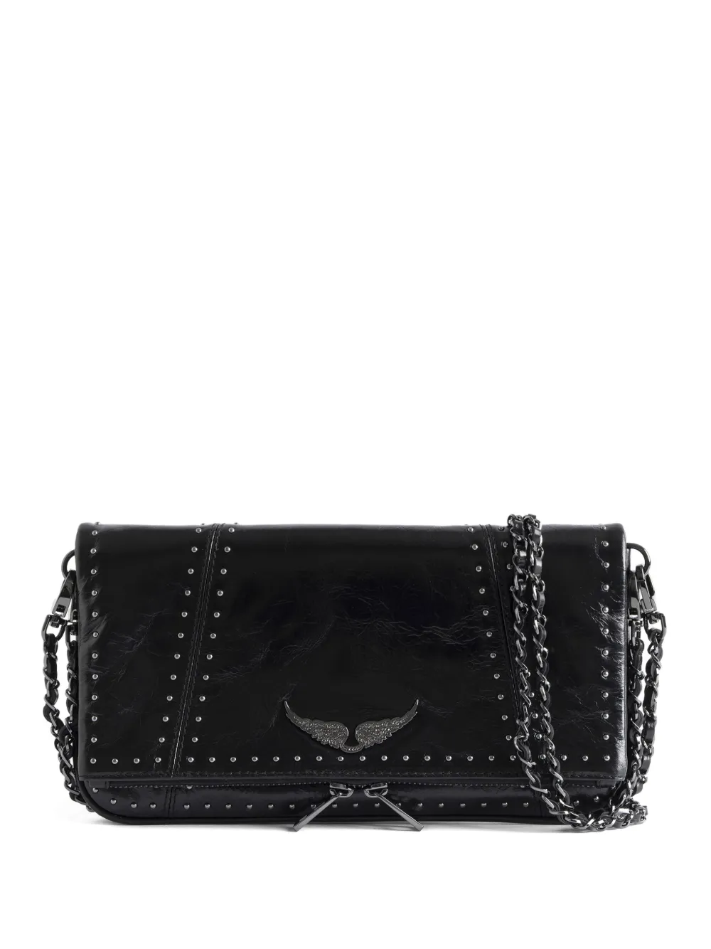 Zadig&Voltaire Clutch Rock Vintage com tachas e asas | Preto | Image 1
