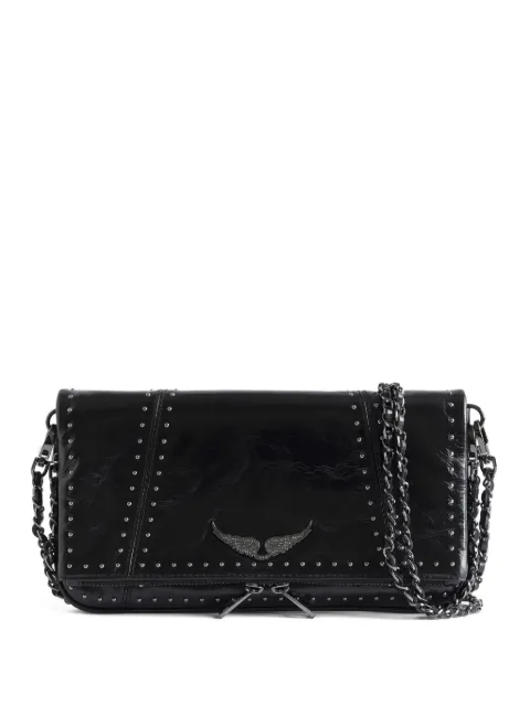 Zadig&Voltaire Rock Vintage studs wings clutch bag