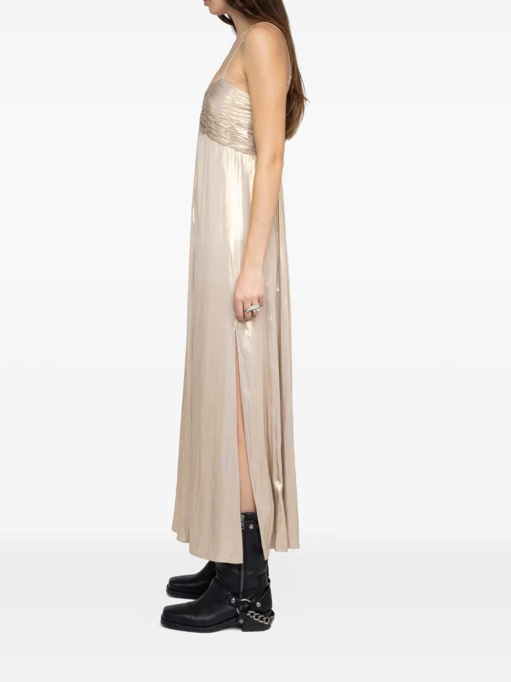 Zadig&Voltaire Satijnen jurk Beige