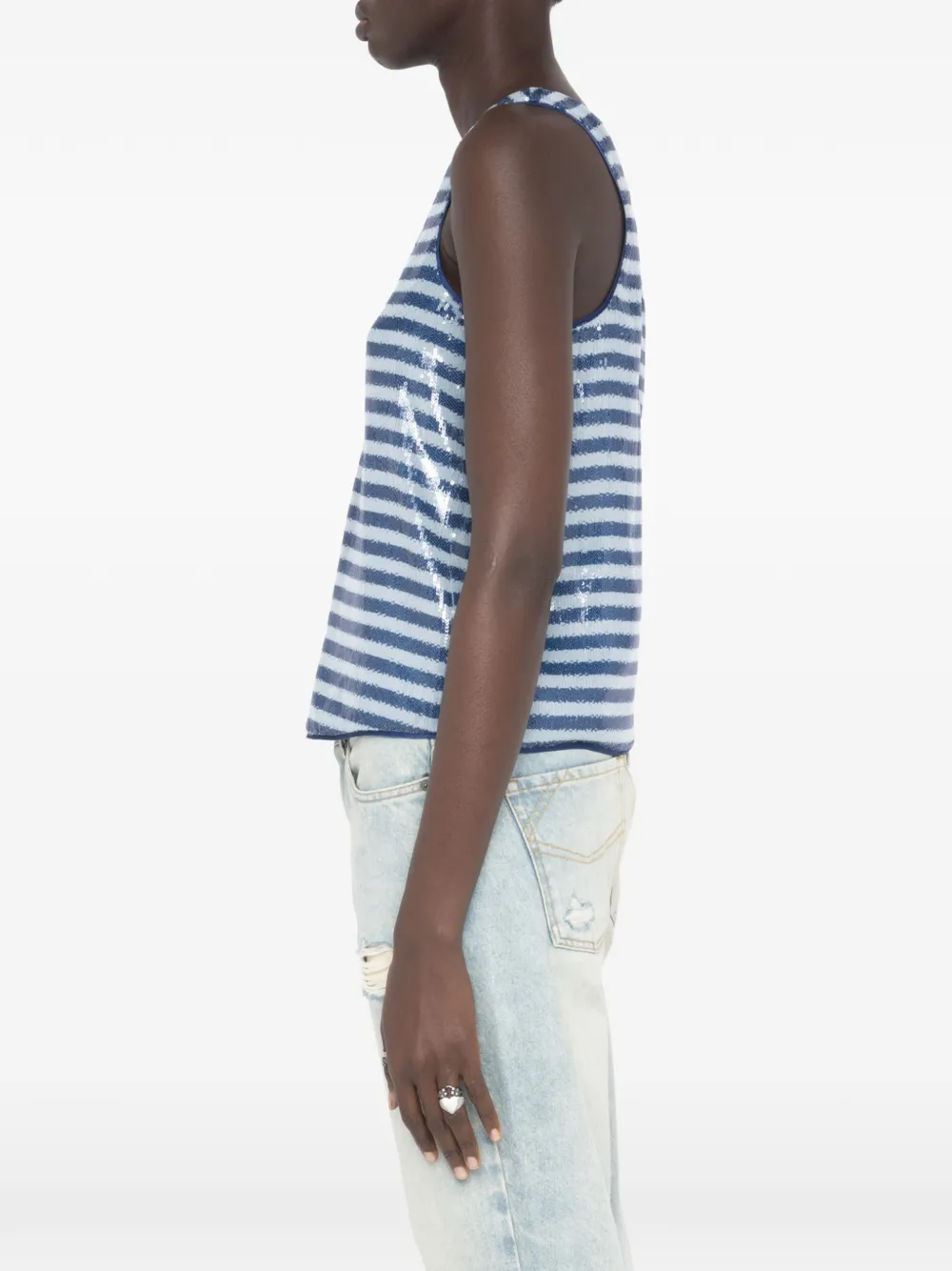 Zadig&Voltaire Tarys tanktop met pailletten Blauw