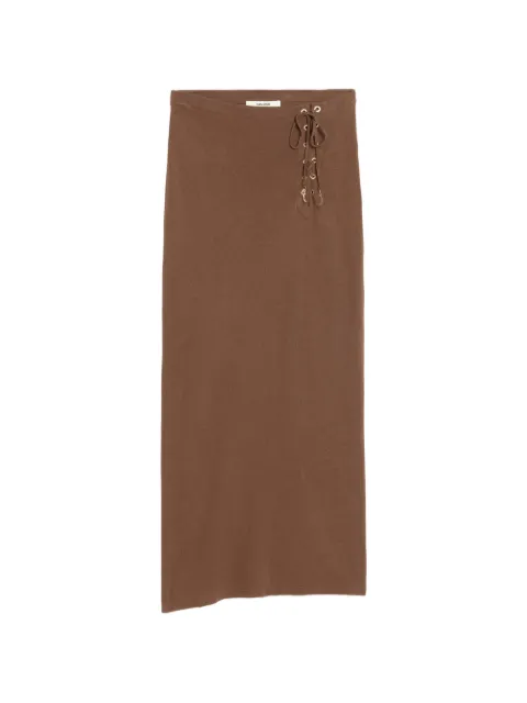 Zadig&Voltaire falda con cordones y abertura lateral