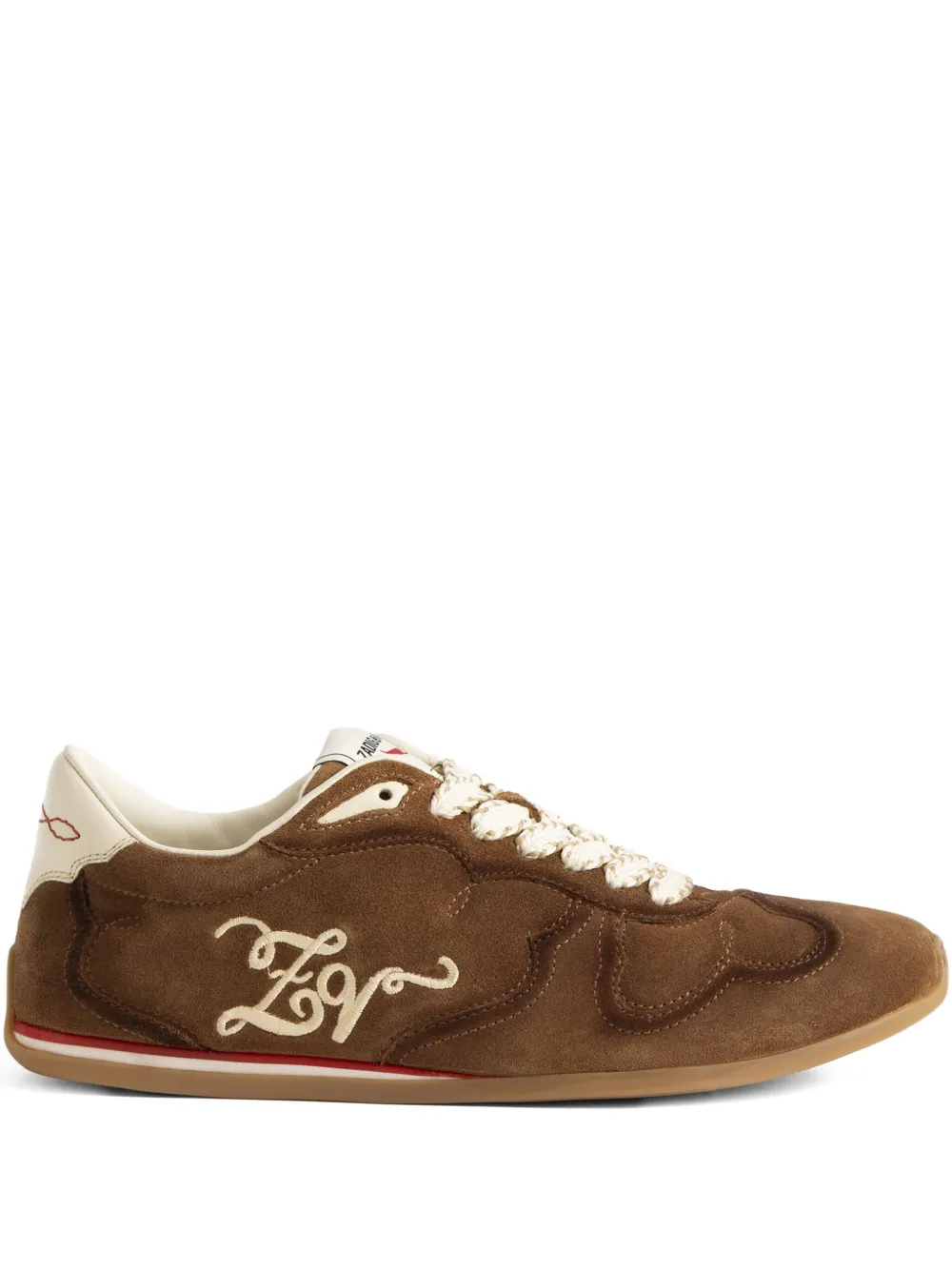 Zadig & Voltaire Dance Suede Sneakers In Brown