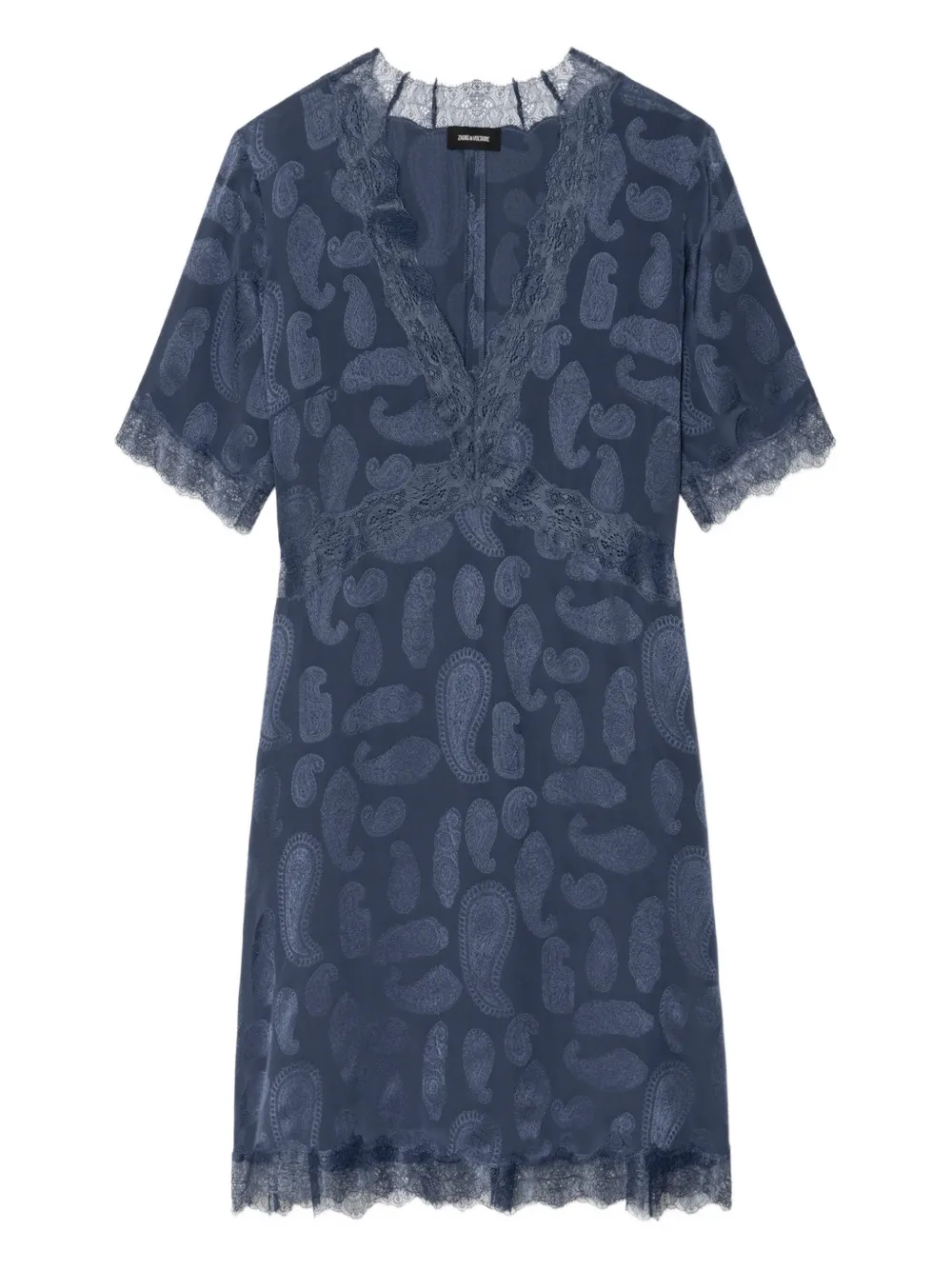 Zadig&Voltaire paisley-pattern V-neck dress - Blu