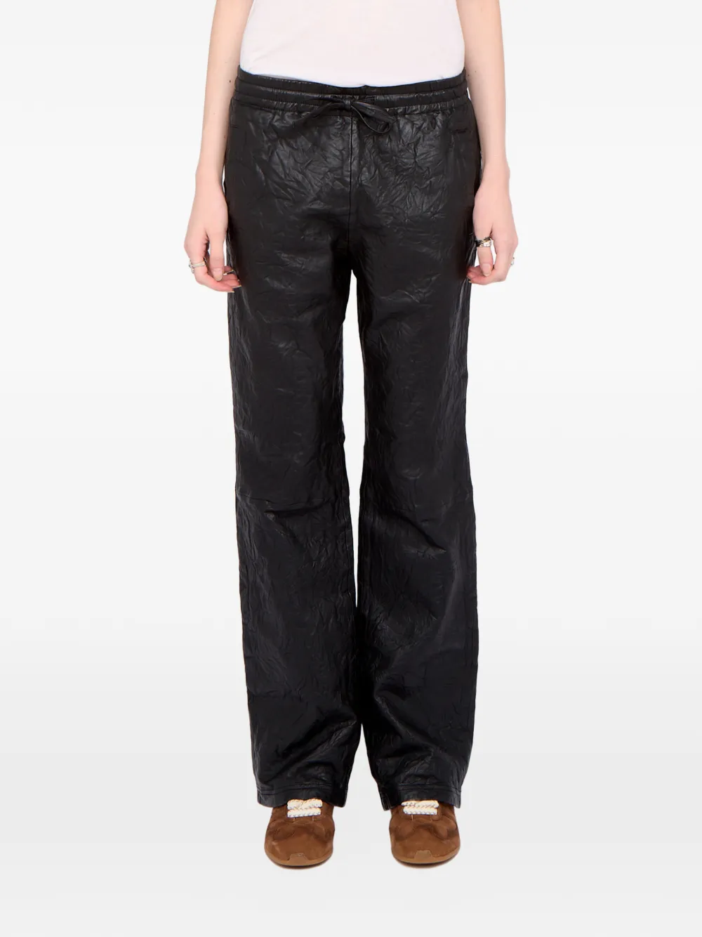 Zadig&Voltaire Pocha broek met gekreukt effect Zwart
