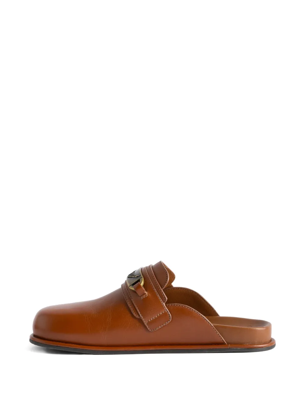 Zadig&Voltaire Angie Gourmette leather mule Bruin