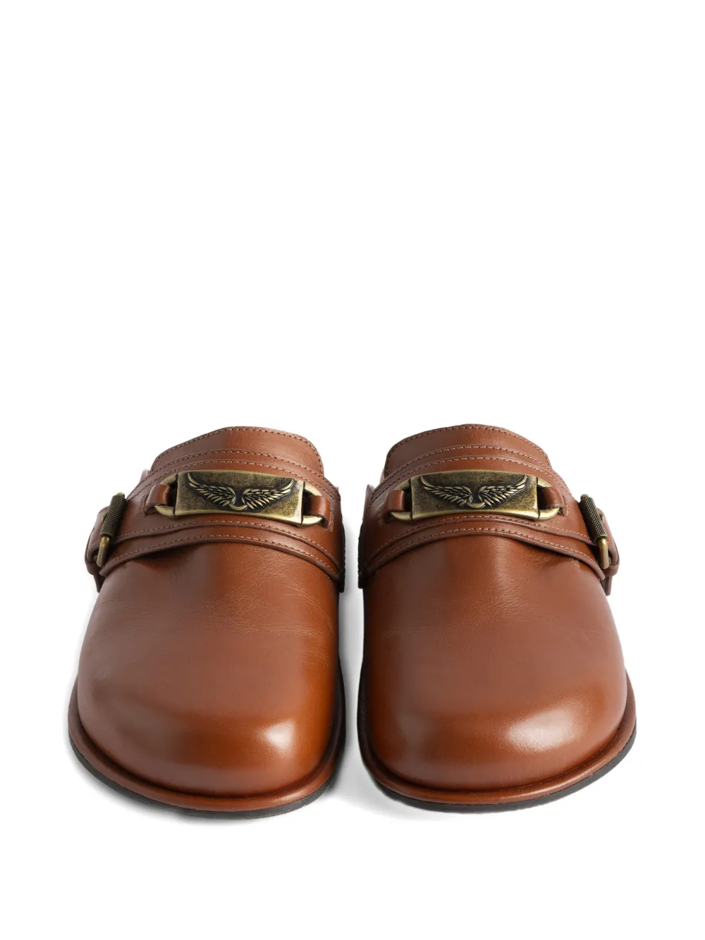 Zadig&Voltaire Angie Gourmette leather mule Bruin