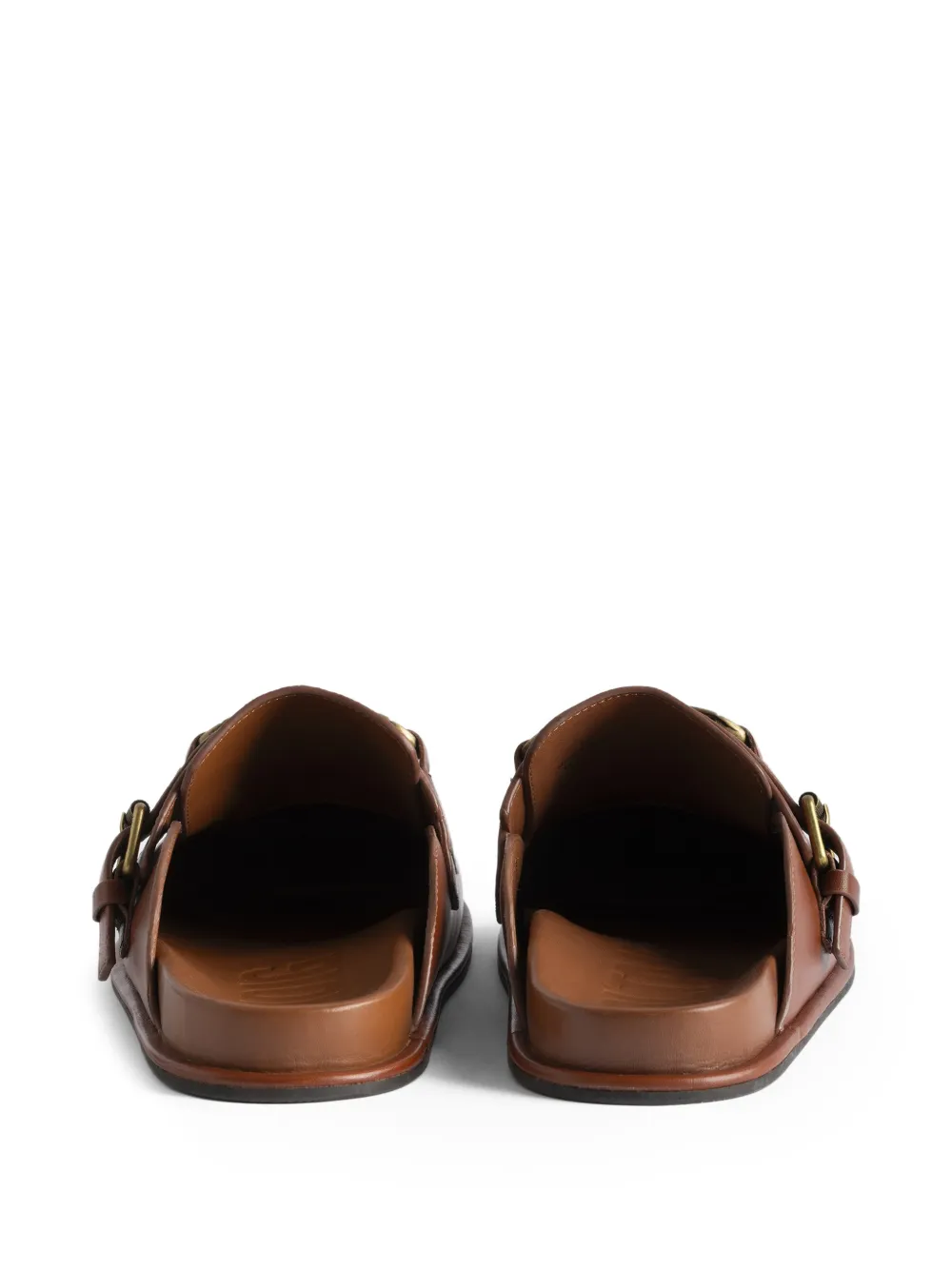  Zadig&voltaire Angie Gourmette Leather Mules - Brown 
