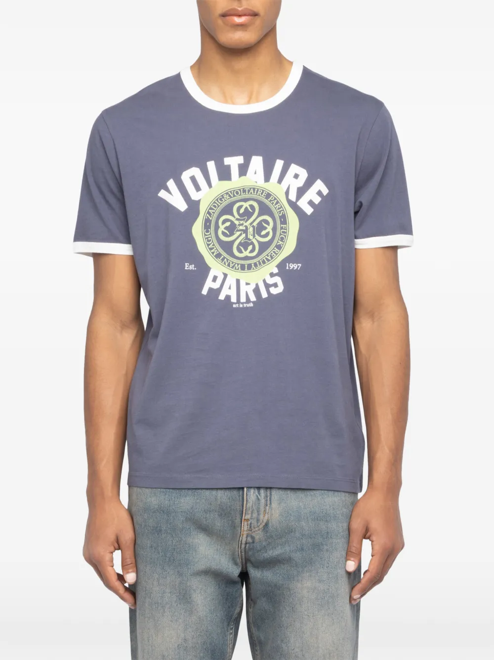 Zadig&Voltaire T-shirt met grafische print Blauw