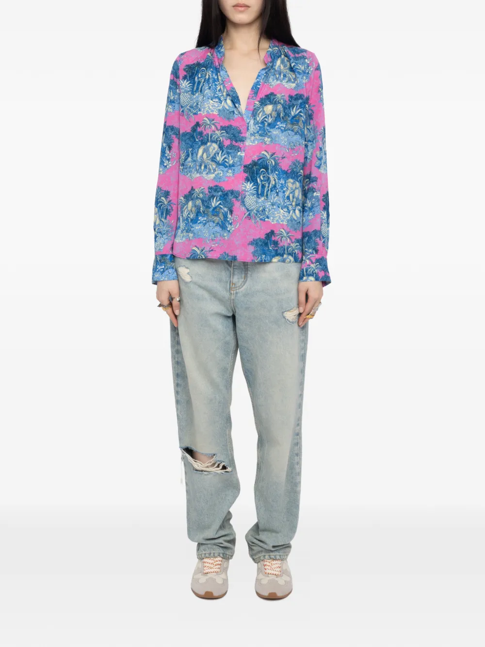 Zadig&Voltaire graphic-print shirt - Roze