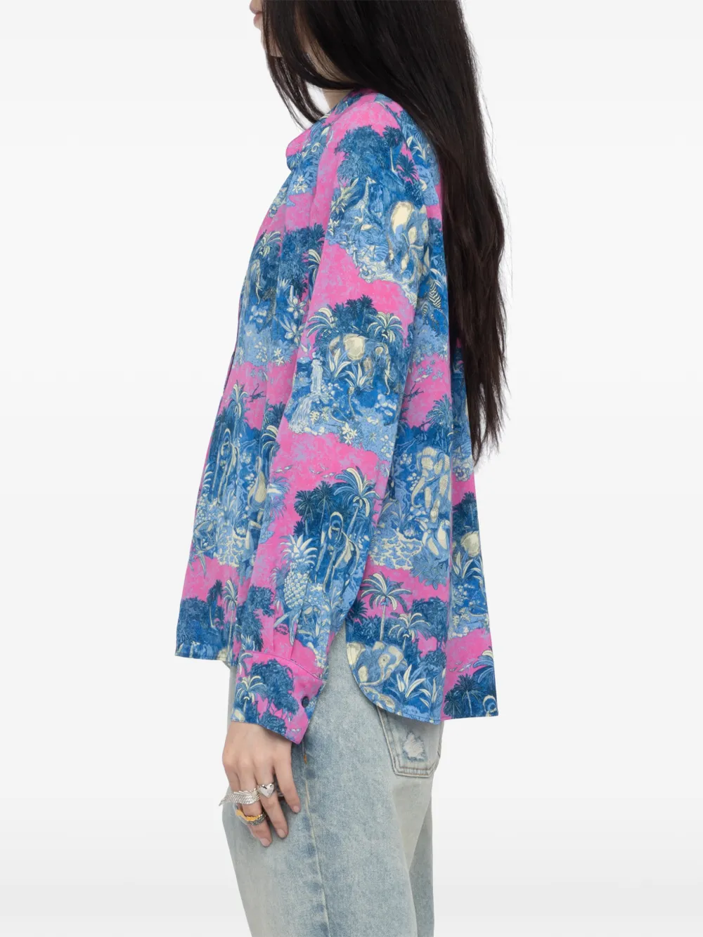 Zadig&Voltaire Overhemd met grafische print Roze