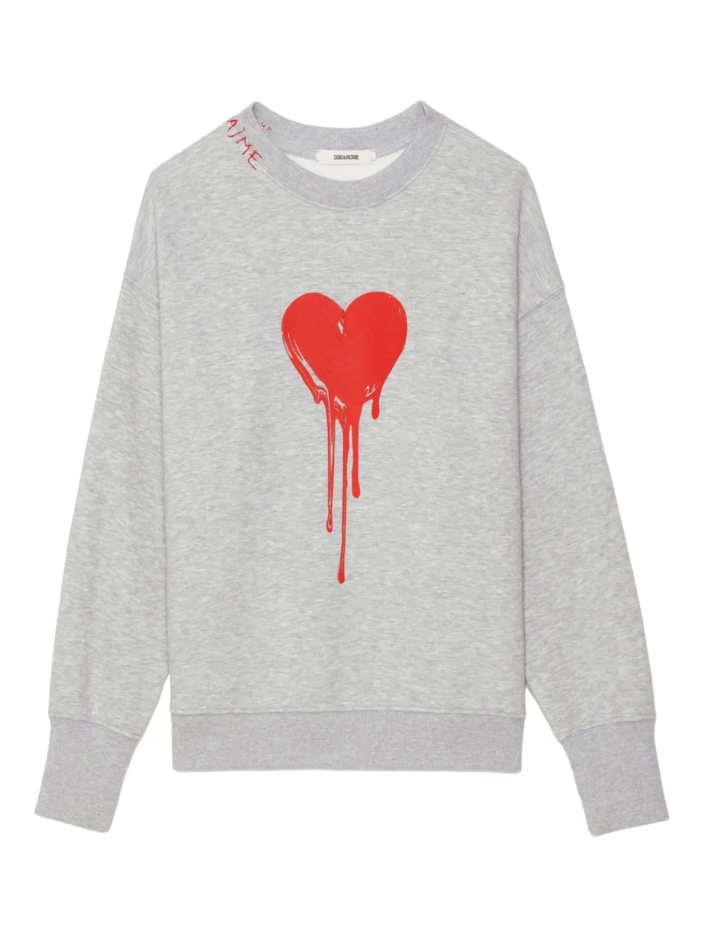 Zadig & Voltaire Oscar Heart Sweatshirt In Gray