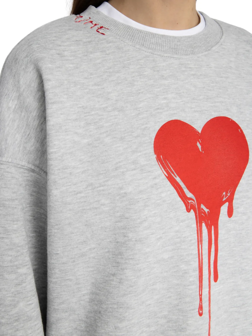 Zadig & Voltaire Oscar Heart Sweatshirt In Gray