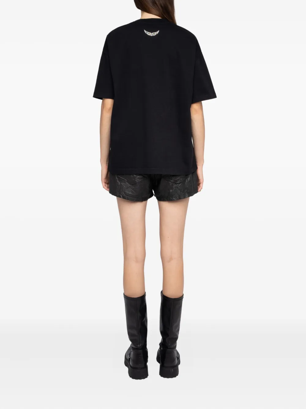 Zadig & Voltaire Womens Black Tedda Rhinestone-embellished Cotton-jersey T-shirt In Black