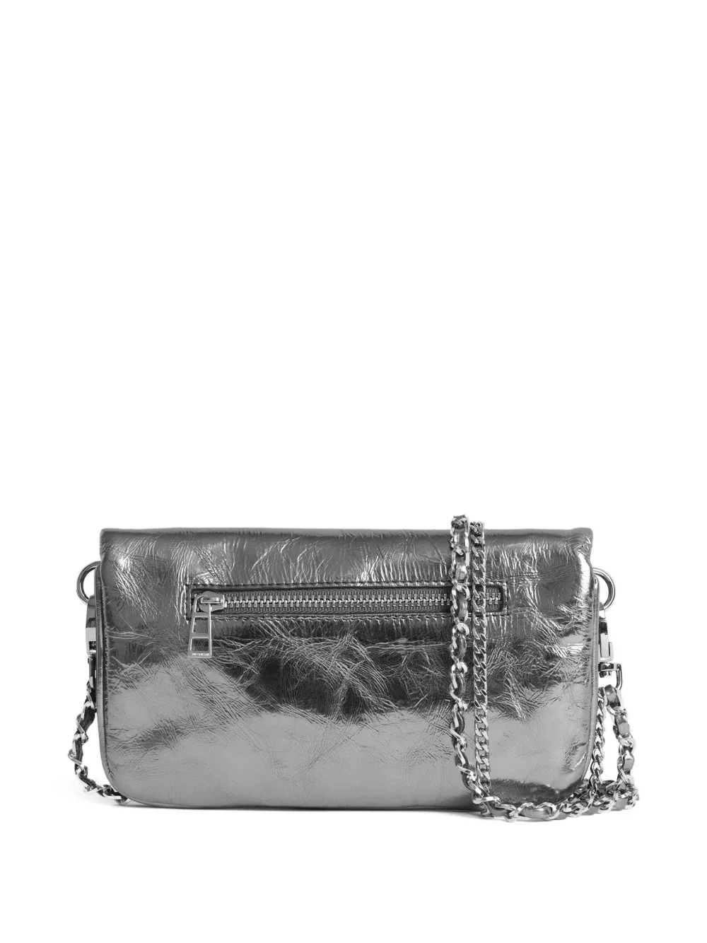 Zadig & Voltaire Rock Nano Vintage Clutch Bag In Metallic