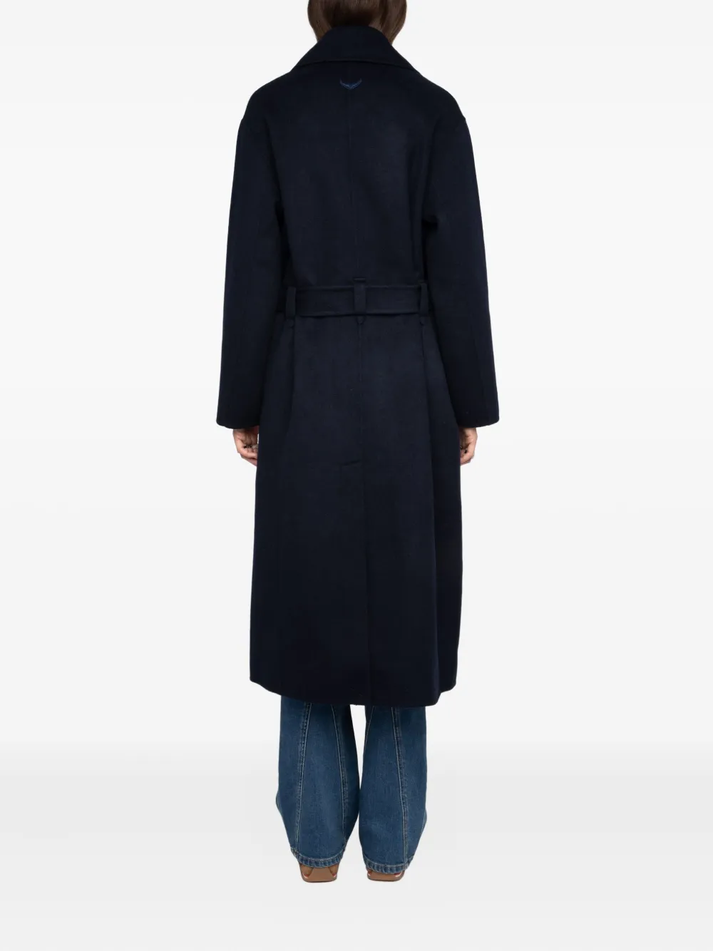 Zadig&Voltaire Meli jas met ceintuur Blauw